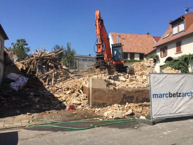 Baubeginn Weingut Bauer Flaschenlager